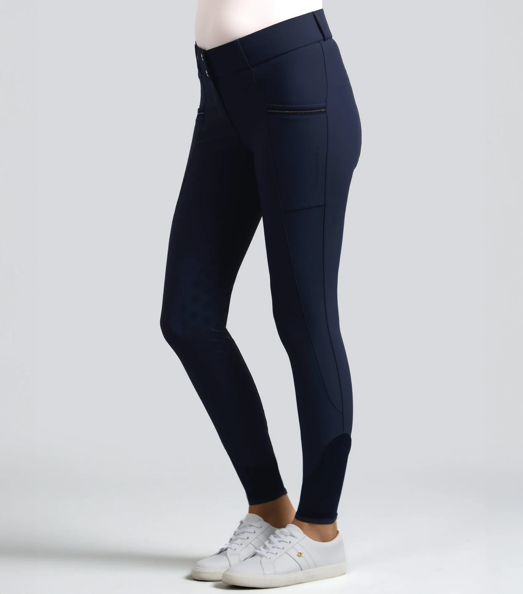 SALE - Ofena Womens Gel Knee Riding Breeches Navy - Image 5