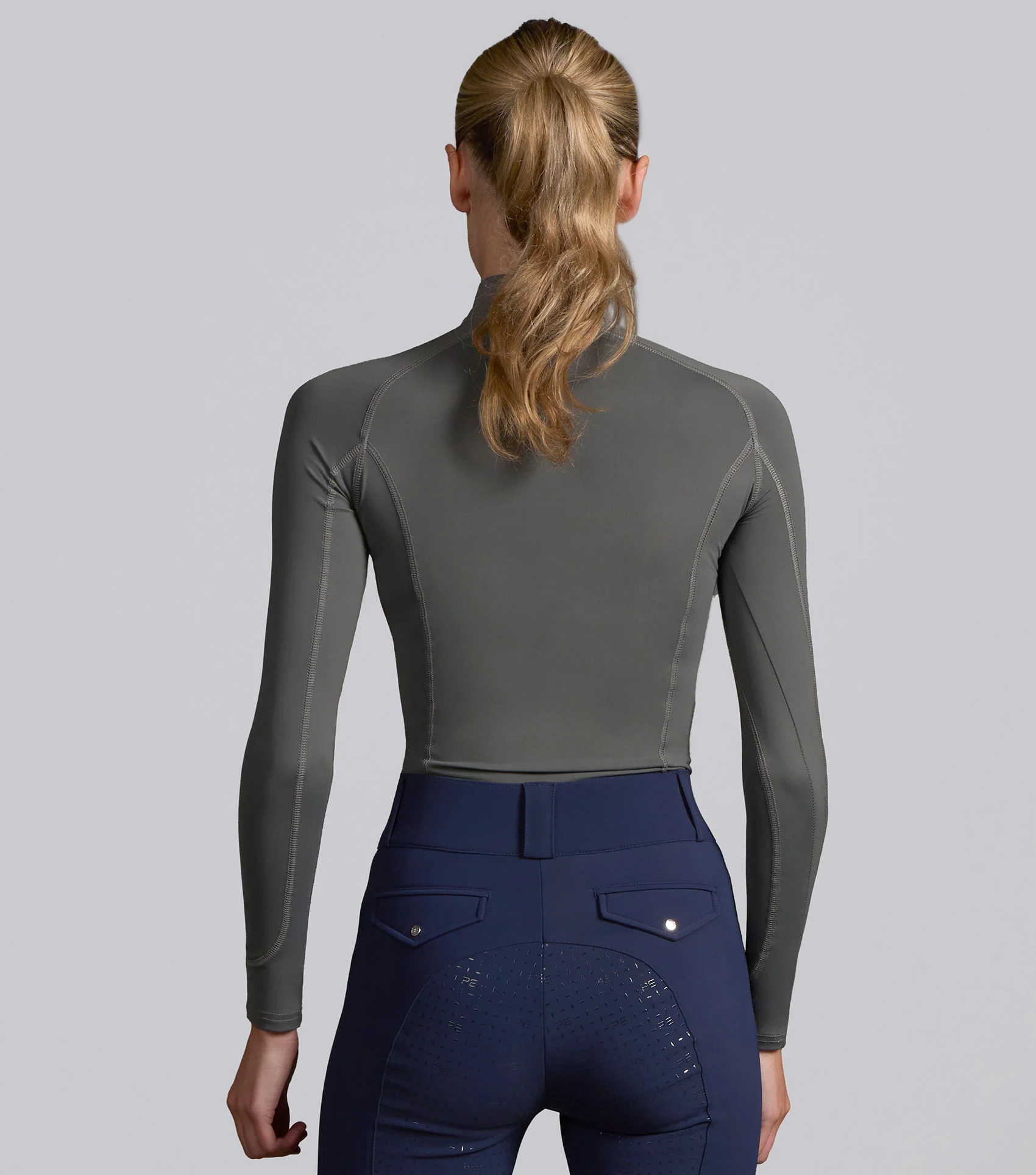 Ombretta Ladies Technical Riding Top Anthracite Grey - Image 5