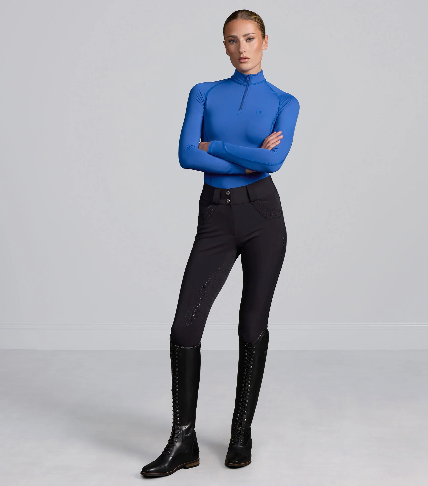 Ombretta Ladies Technical Riding Top Royal Blue - Image 6