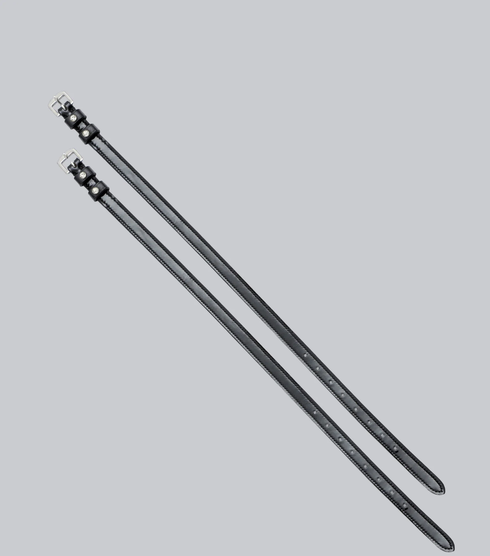 Patent Leather Spur Straps Black - Image 3
