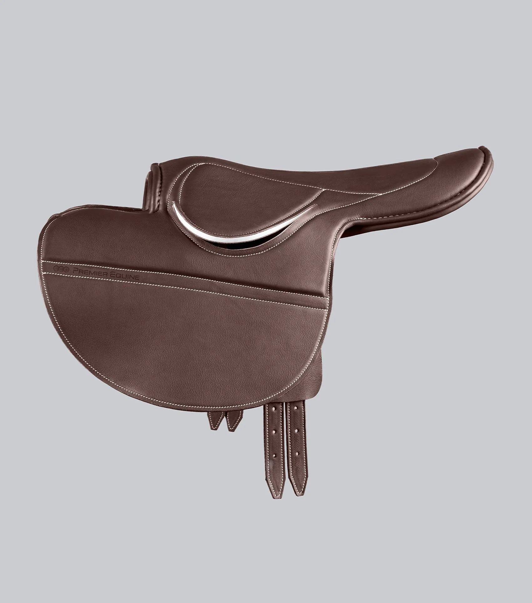 PE Leather Half Tree Exercise Racing Saddle Dark Havana - Image 3