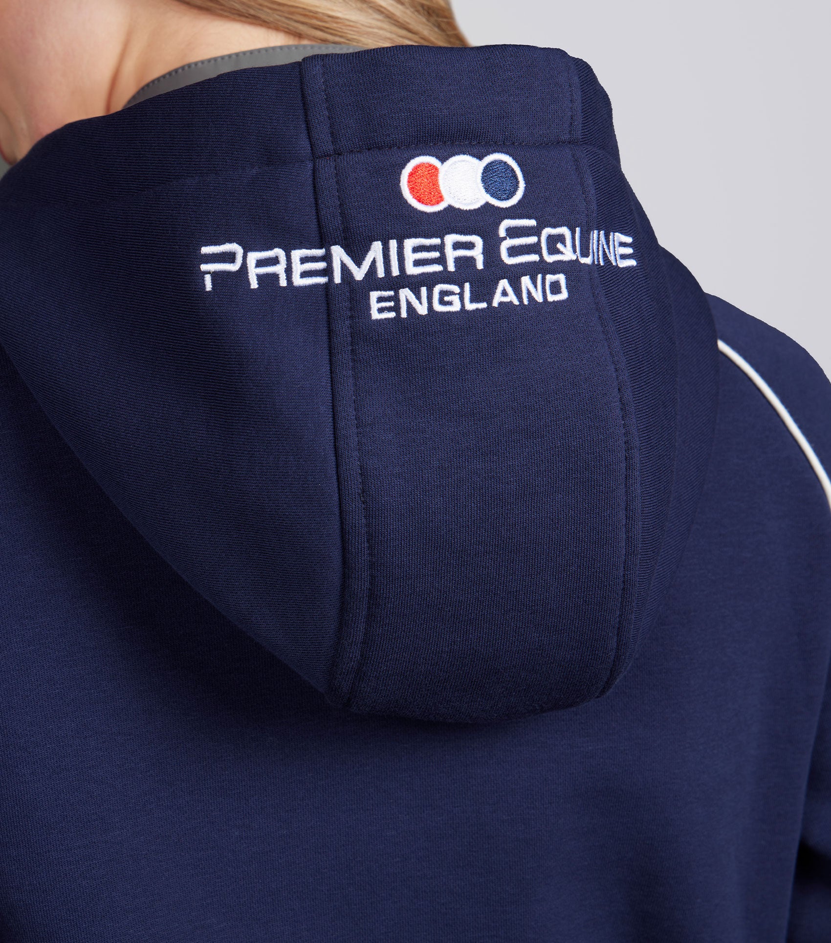 PE Team Quarter Zip Hoodie Navy - Image 4