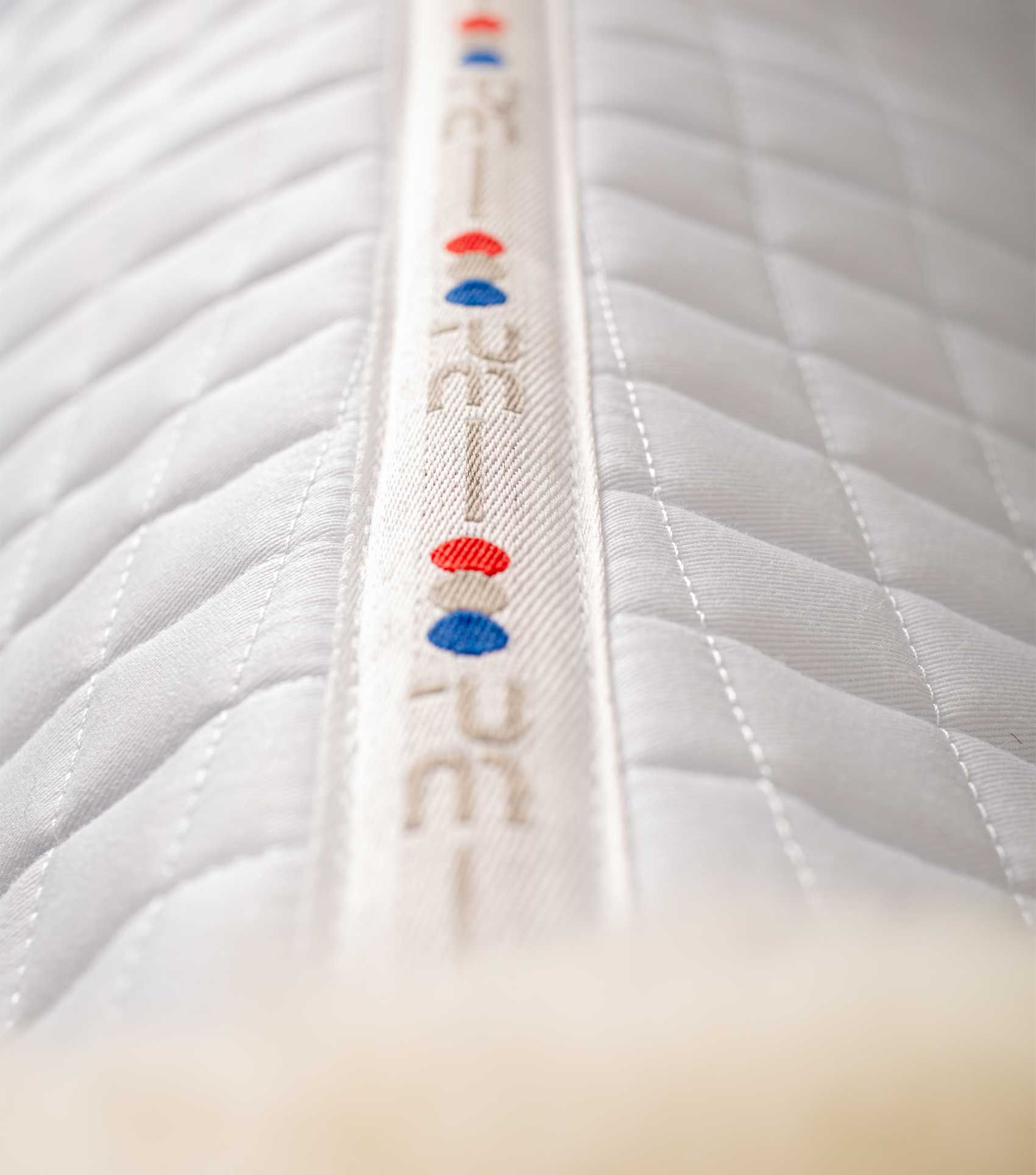Pony Close Contact Merino Wool Half Lined European Dressage Square White/Natural Wool - Image 6