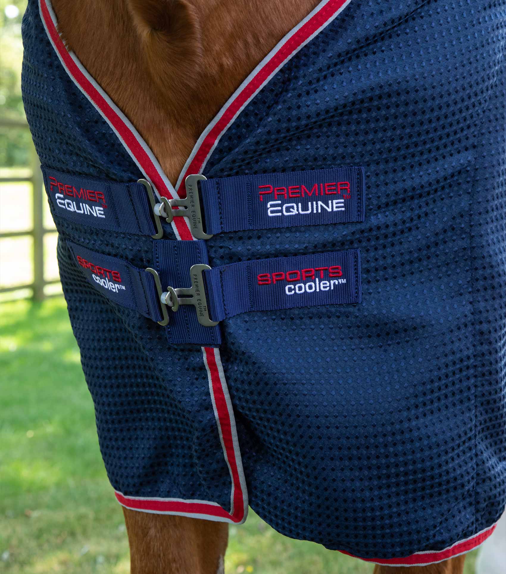 END OF LINE SALE - Premier Equine Sports Cooler Rug Navy - Image 4