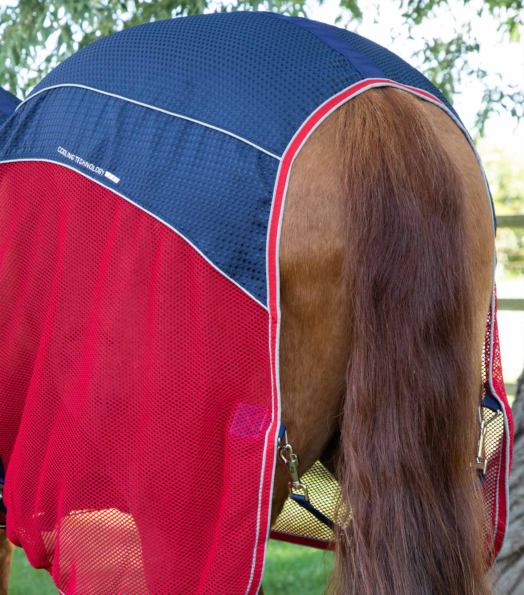 END OF LINE SALE - Premier Equine Sports Cooler Rug Navy - Image 6