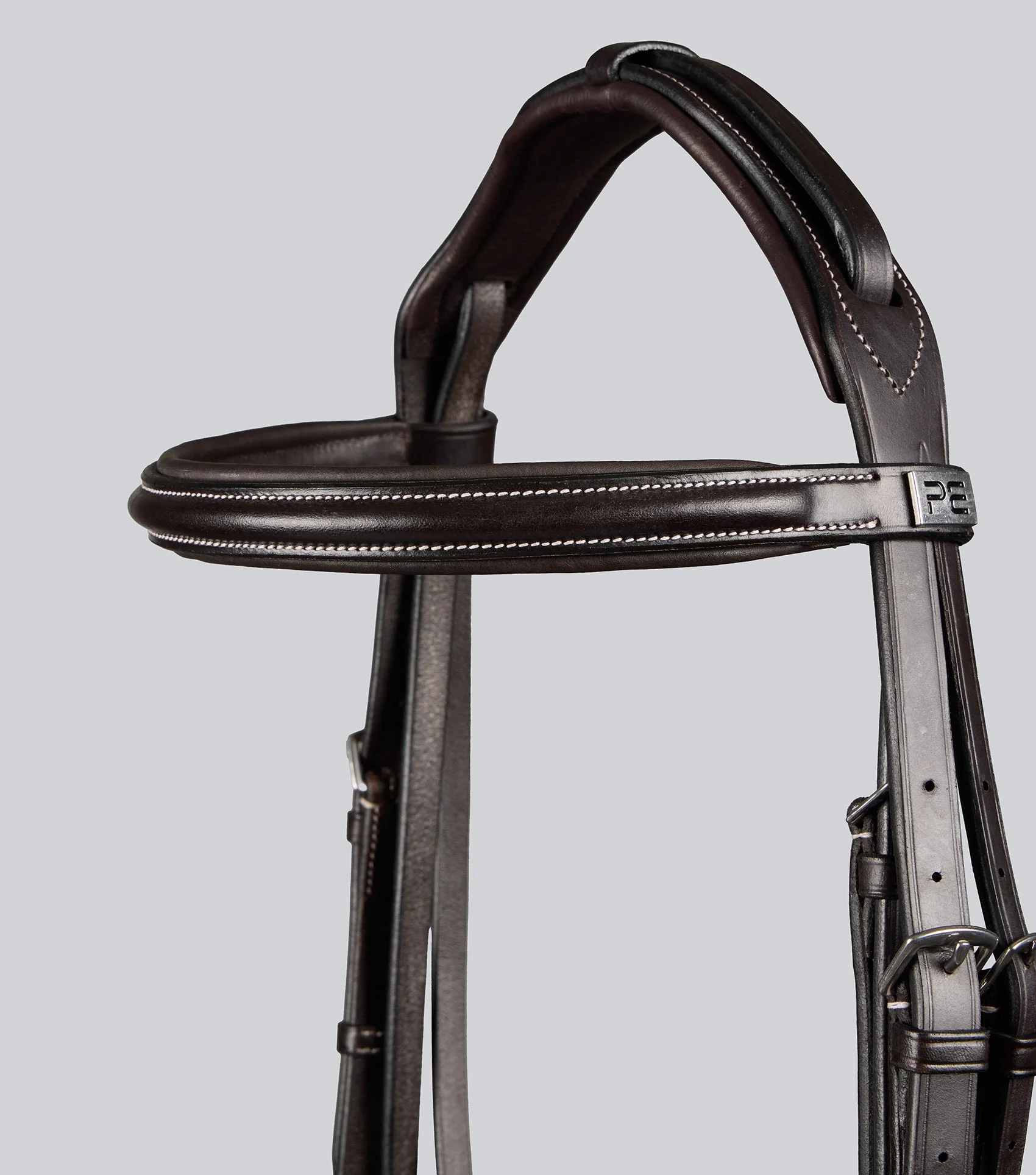 Pro Elevator Snaffle Bridle with Flash Dark Havana - Image 3