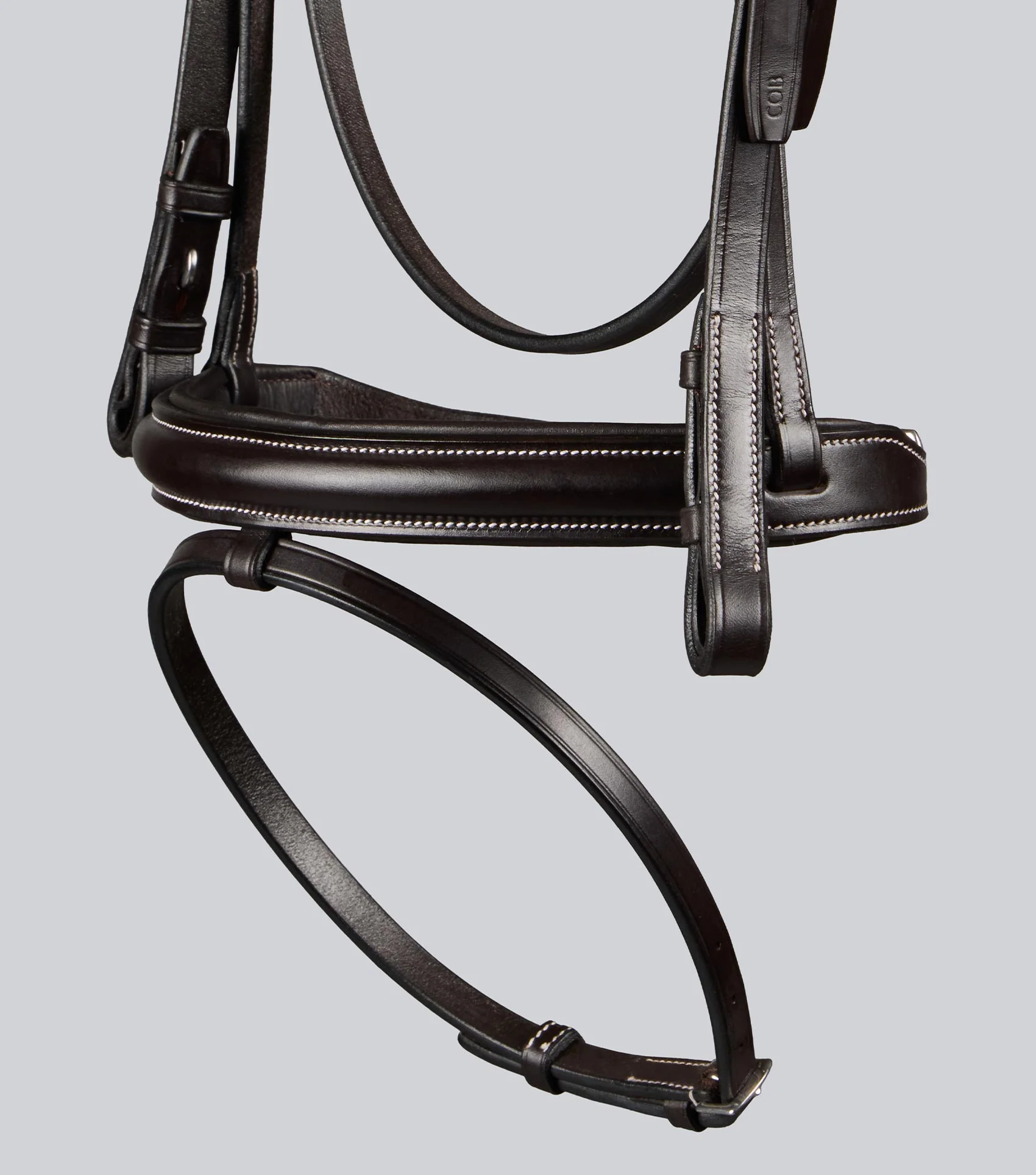 Pro Elevator Snaffle Bridle with Flash Dark Havana - Image 4