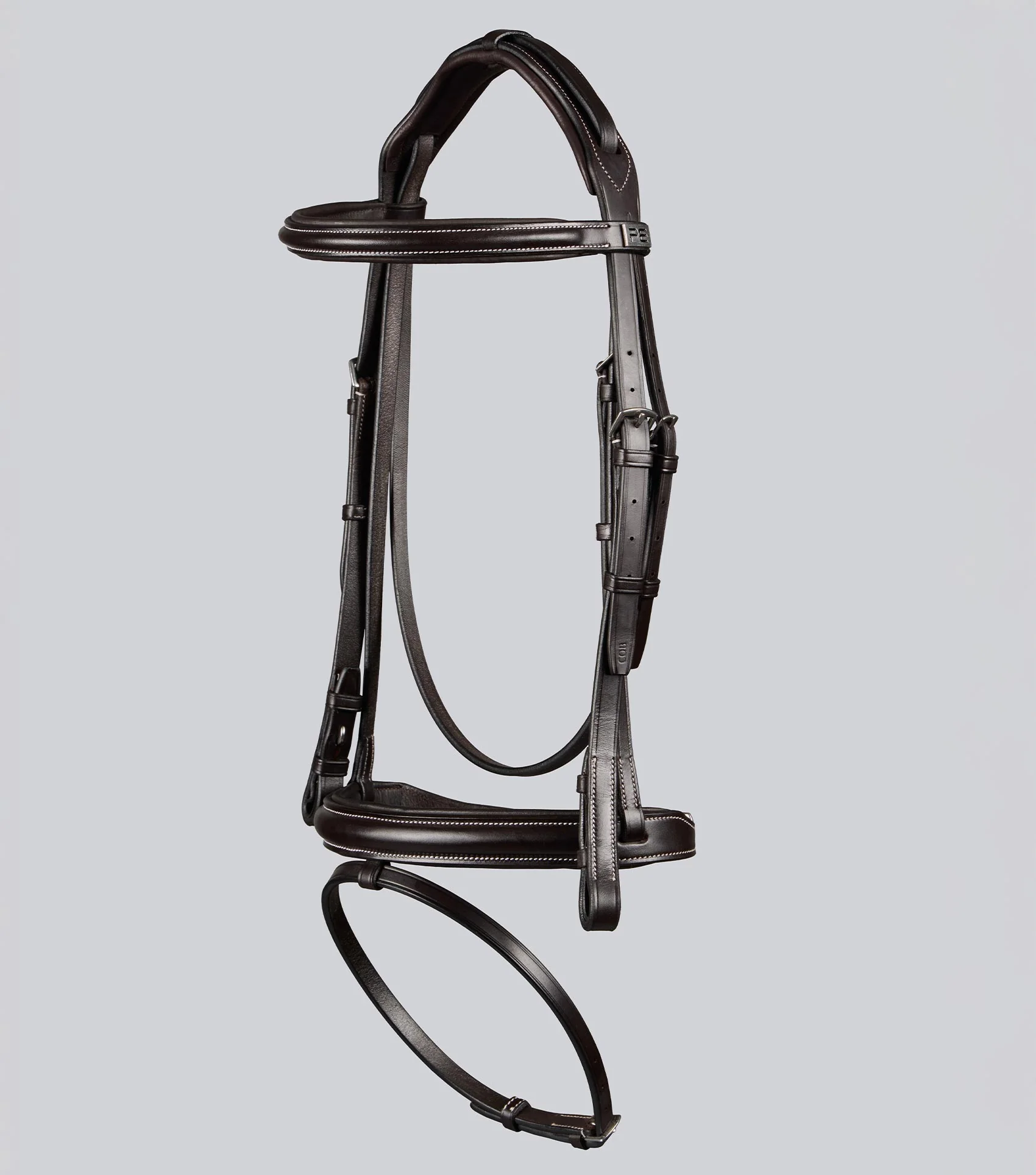 Pro Elevator Snaffle Bridle with Flash Dark Havana - Image 5