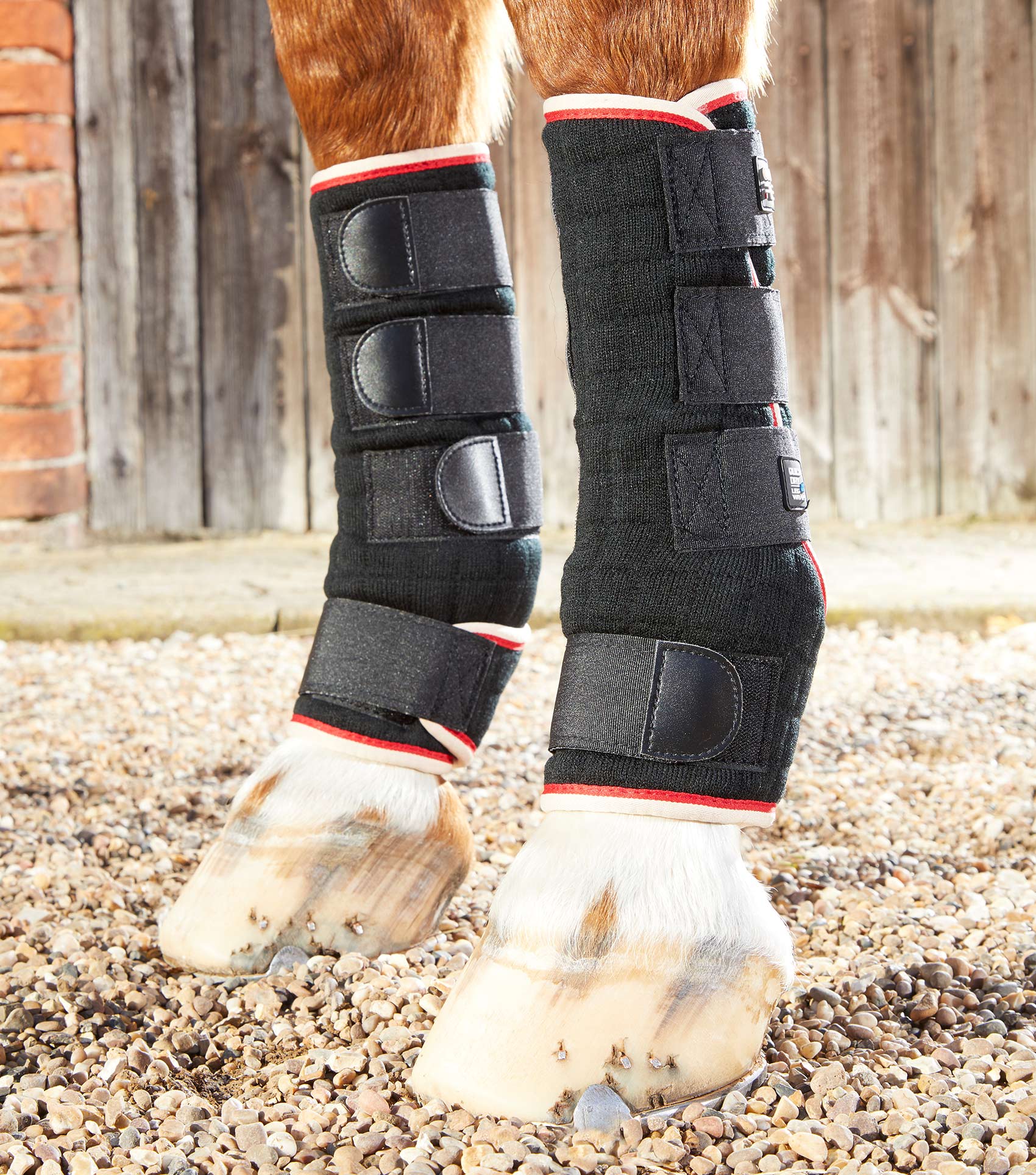 Quick Dry Horse Leg Wraps Black - Image 2
