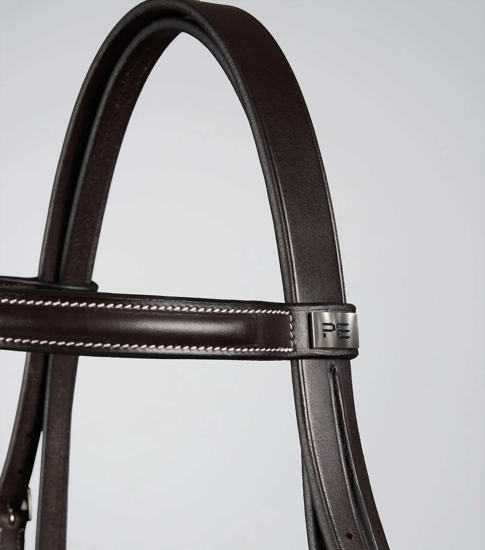 Raised Jumping Snaffle Bridle with Flash Dark Havana - Image 3