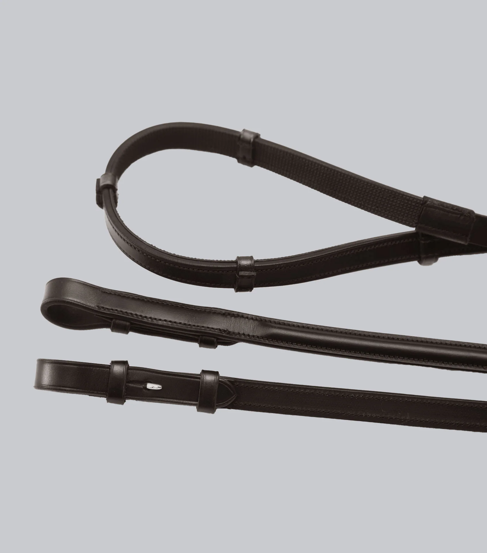 Salvatore Rubber & Leather Grip Reins Brown - Image 5