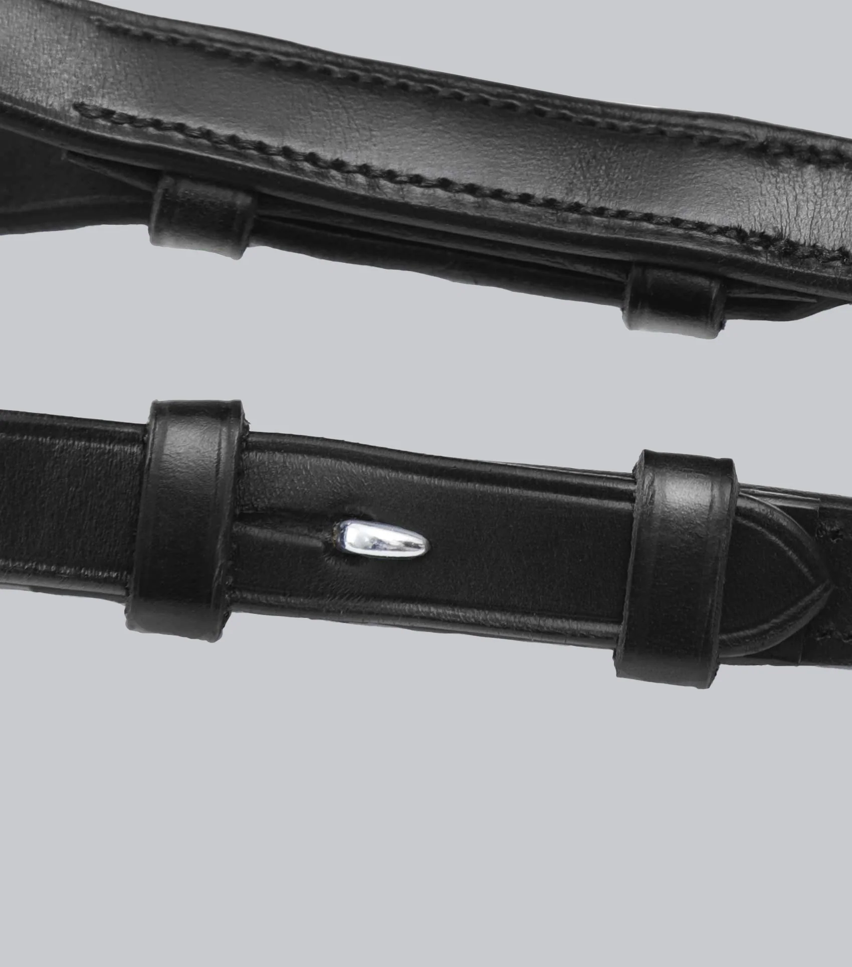 Salvatore Rubber & Leather Grip Reins Black - Image 6