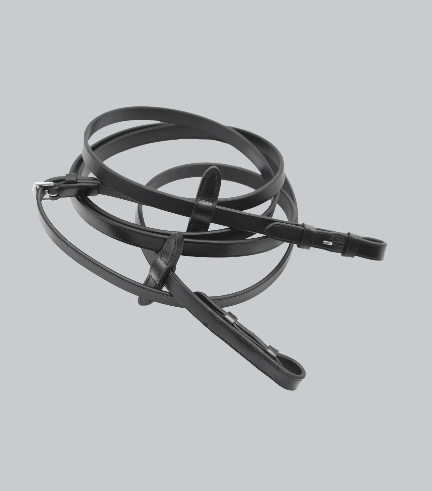 Senado Plain Leather Reins Black - Image 3