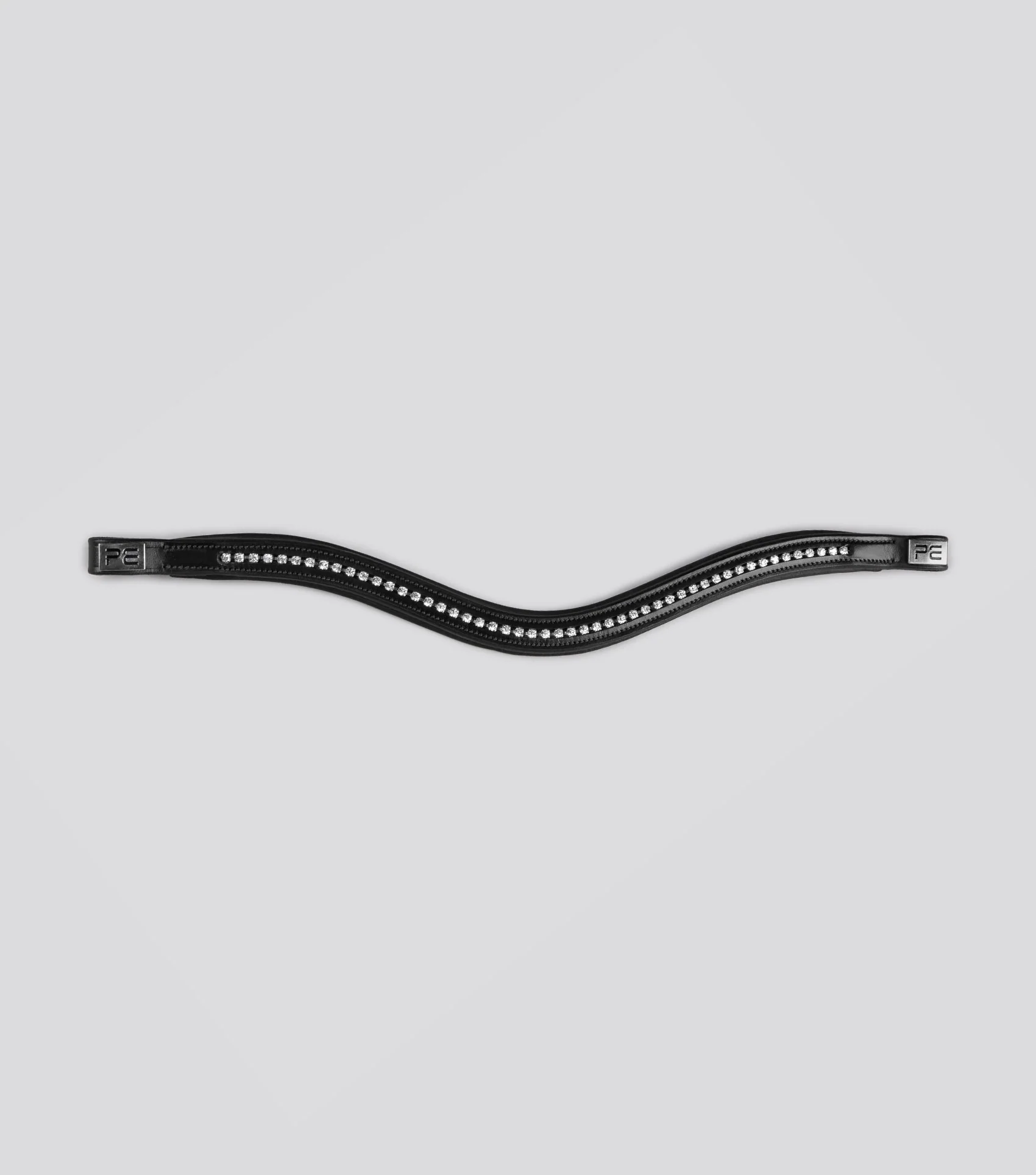 Shaped & Padded Browband / Swarovski Black - Image 4