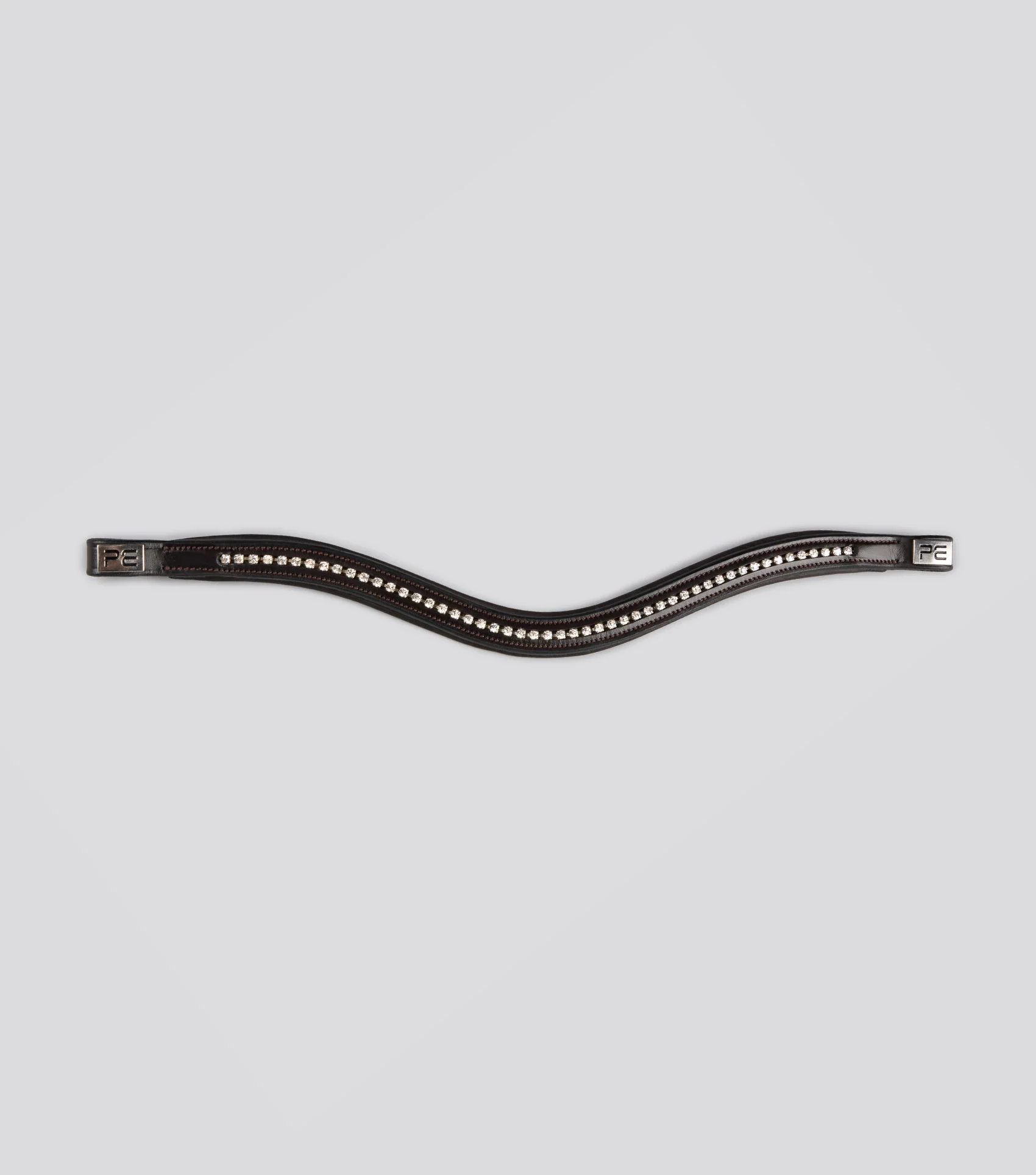 Shaped & Padded Browband / Swarovski Dark Havana - Image 4