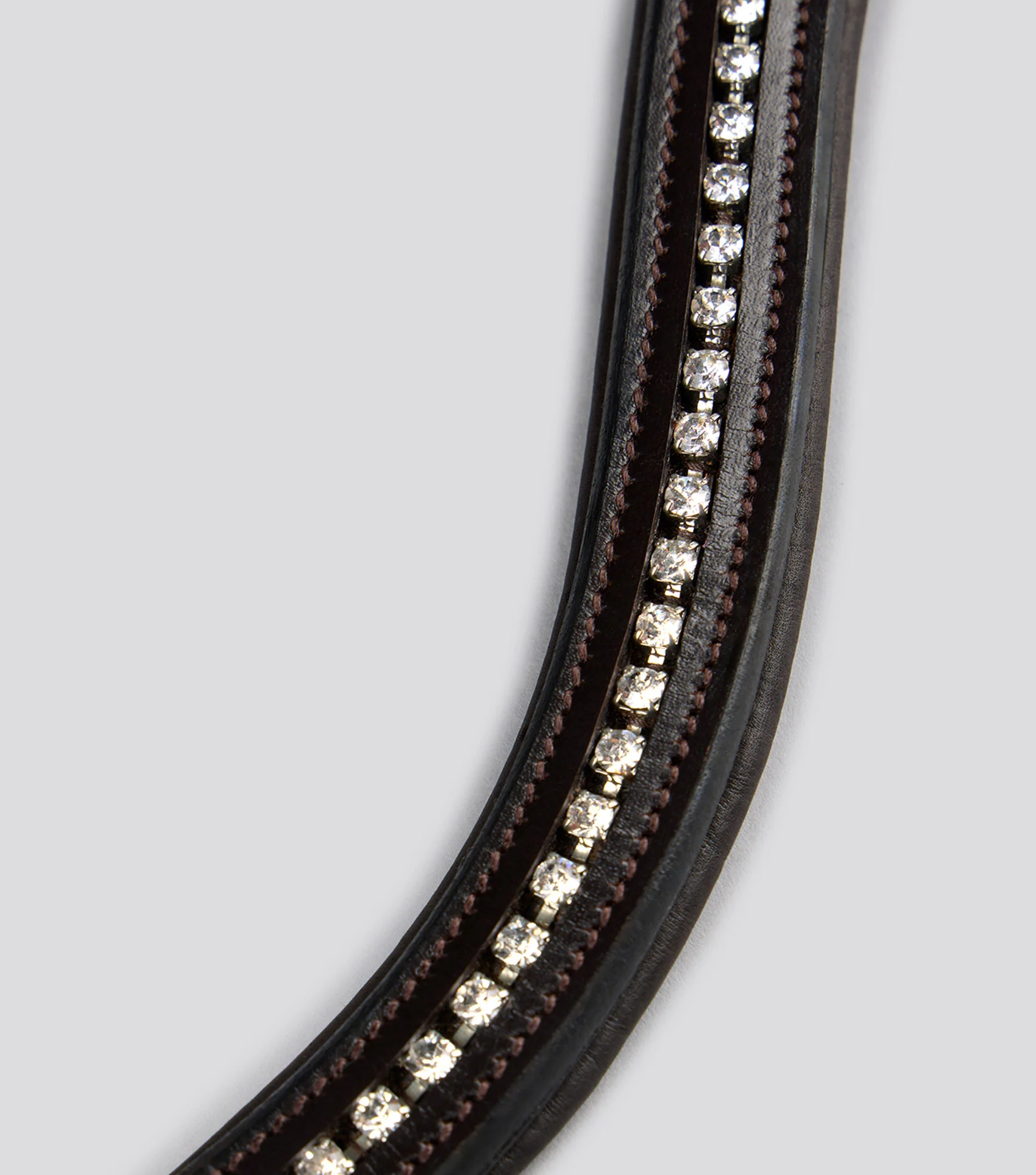 Shaped & Padded Browband / Swarovski Dark Havana - Image 5