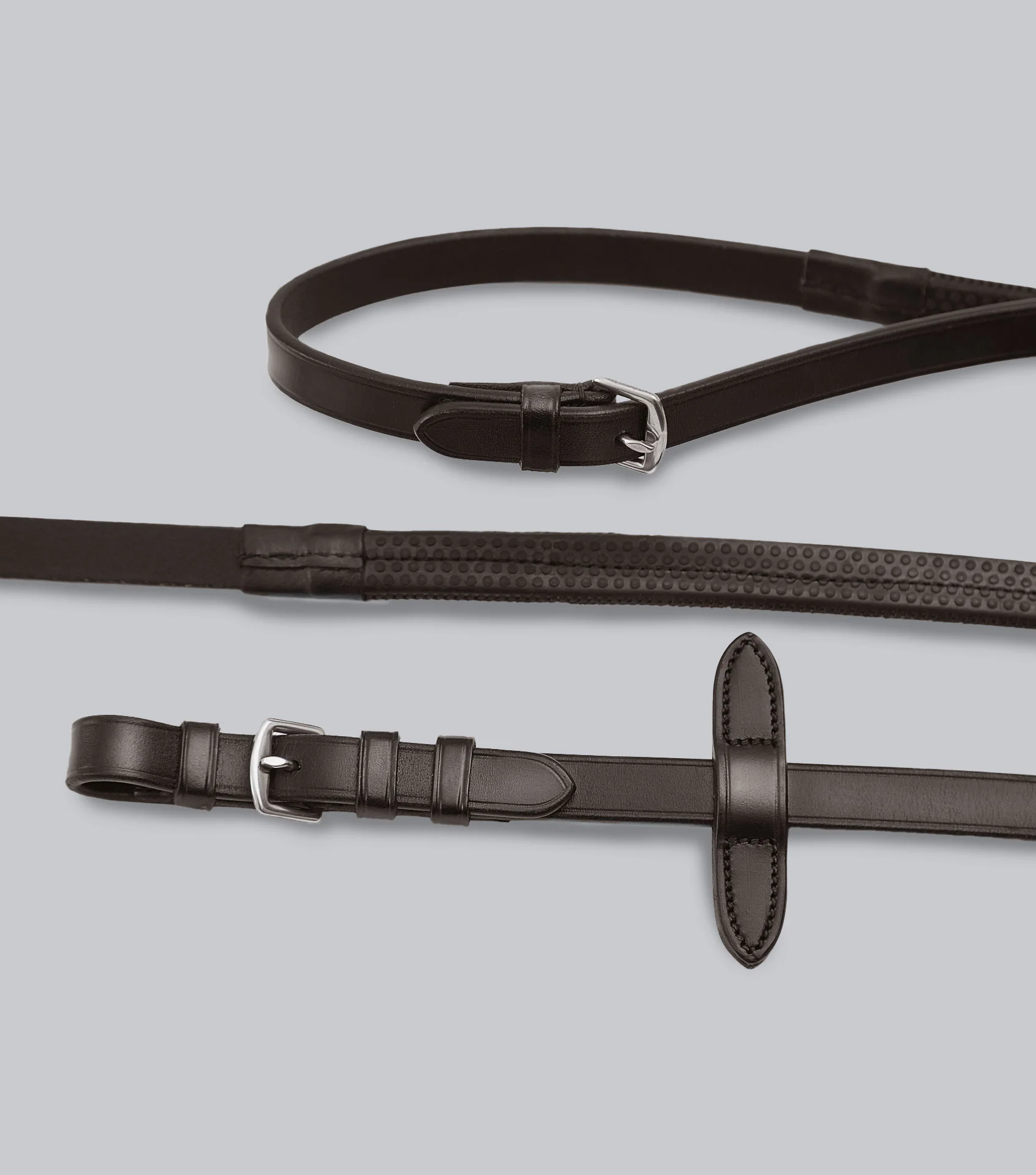 Stefano Rubber Reins Brown - Image 5