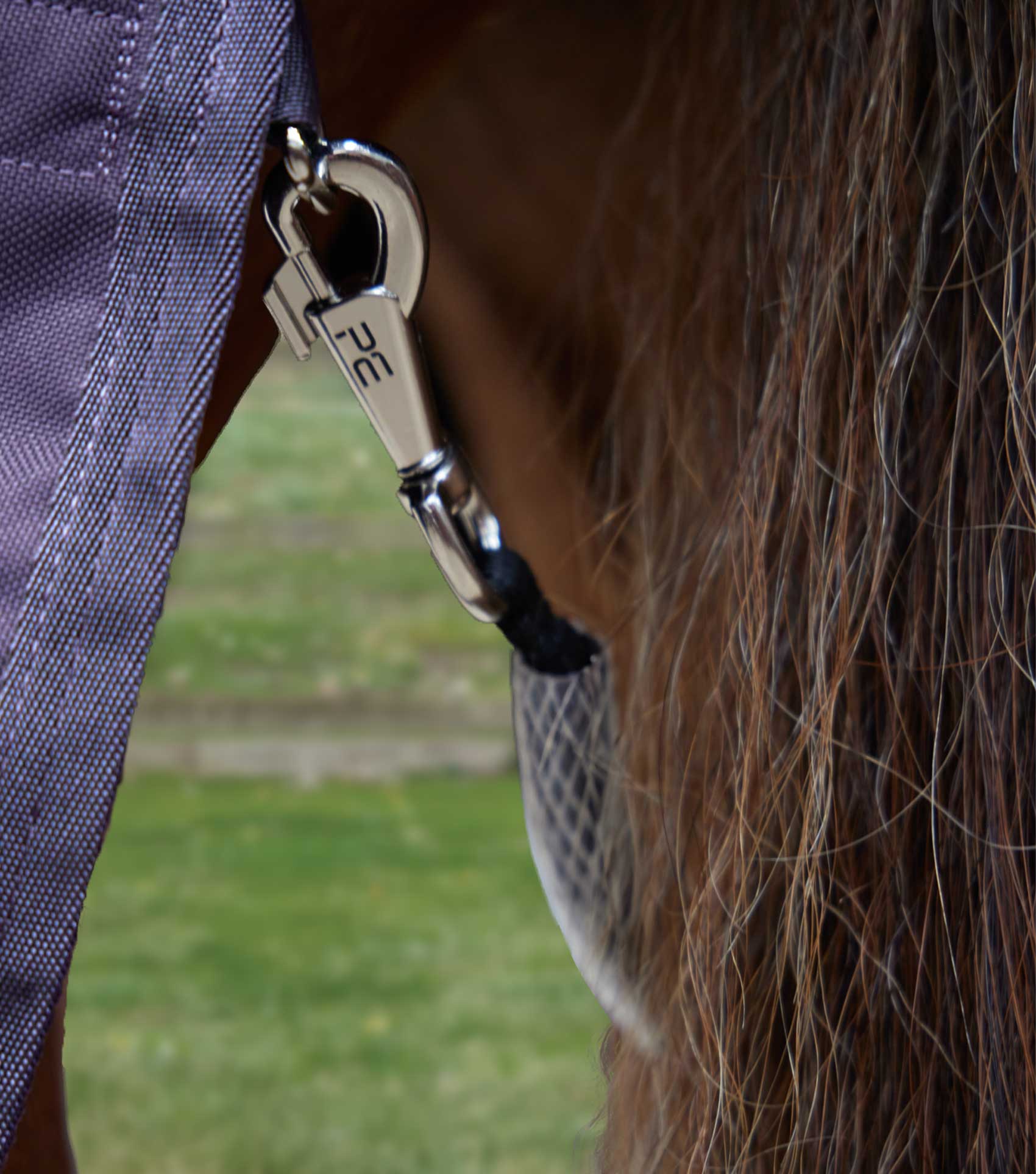 END OF LINE - Stratus 1200 Series 0g Turnout Rug with Classic Neck Cover Purple - Image 5