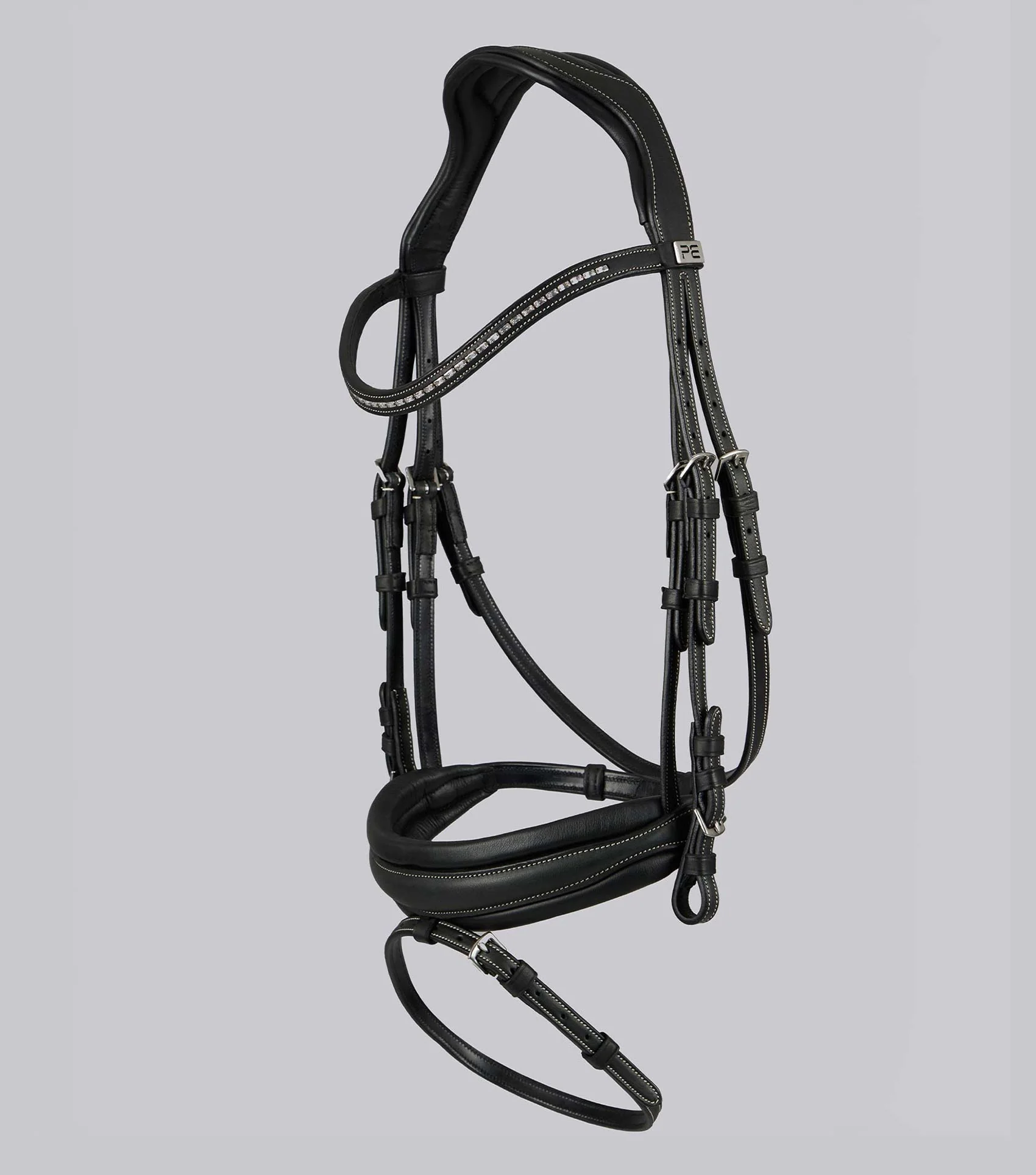 Veneto Anatomical Snaffle Bridle with Flash Black - Image 5