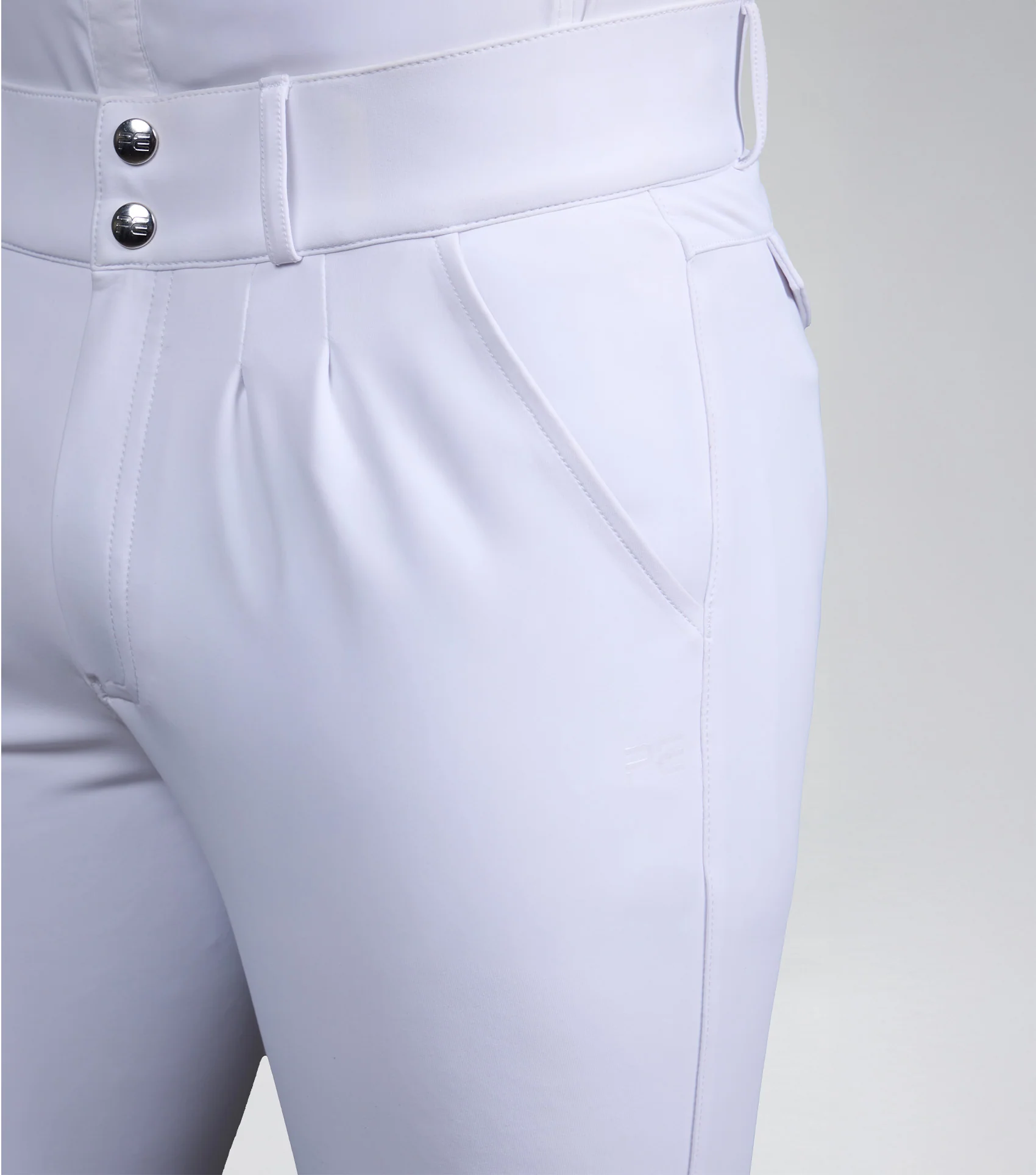 Verismo Men's Gel Knee Riding Breeches White - Image 2